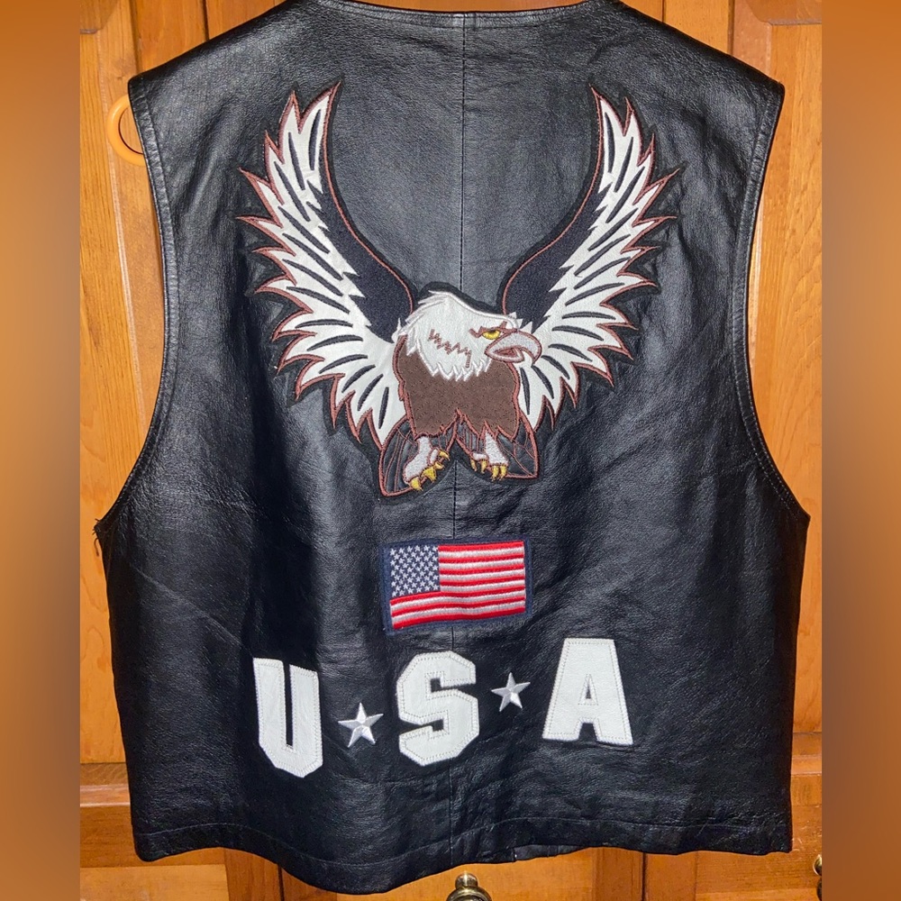 INTERSTATE LEATHER VEST GENUINE LEATHER - Picture 3 of 5